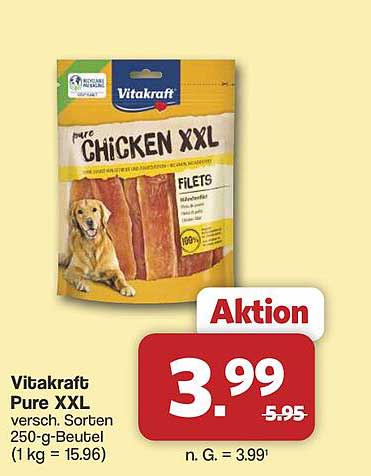 Vitakraft Pure XXL versch. Sorten 250-g-Beutel (1 kg = 15.96)