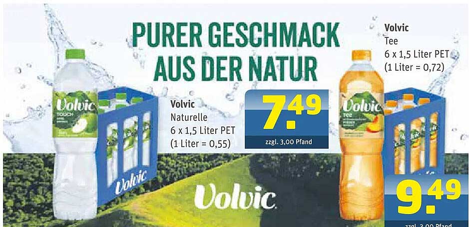Volvic Naturelle 6 x 1,5 Liter PET (1 Liter = 0,55)