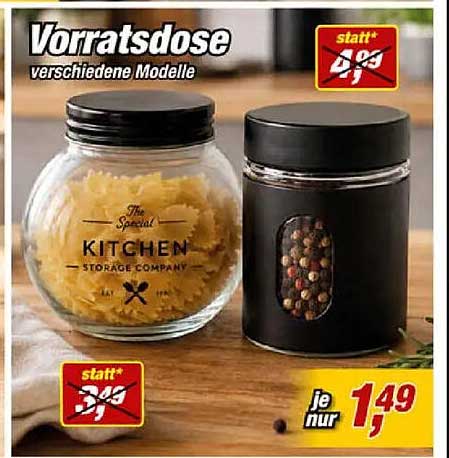 Vorratsdose verschiedene Modelle