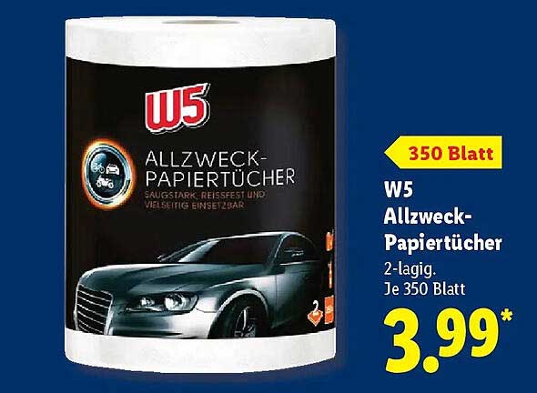 W5 Allzweck-Papiertücher