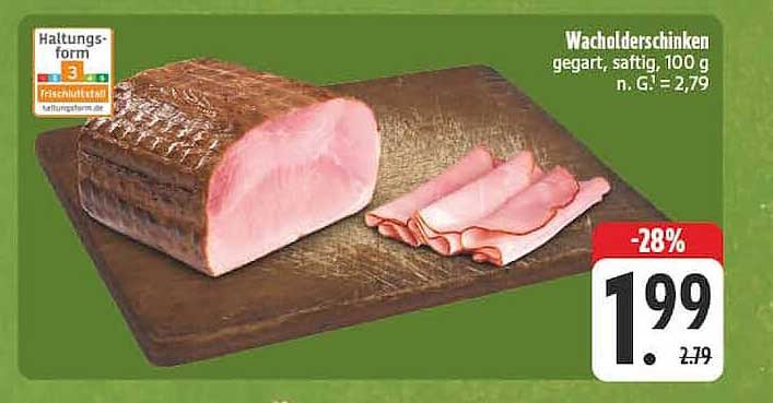 Wacholderschinken gekocht, saftig, 100 g