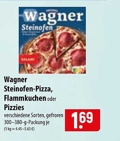Wagner Steinofen-Pizza, Flammkuchen oder Pizzies