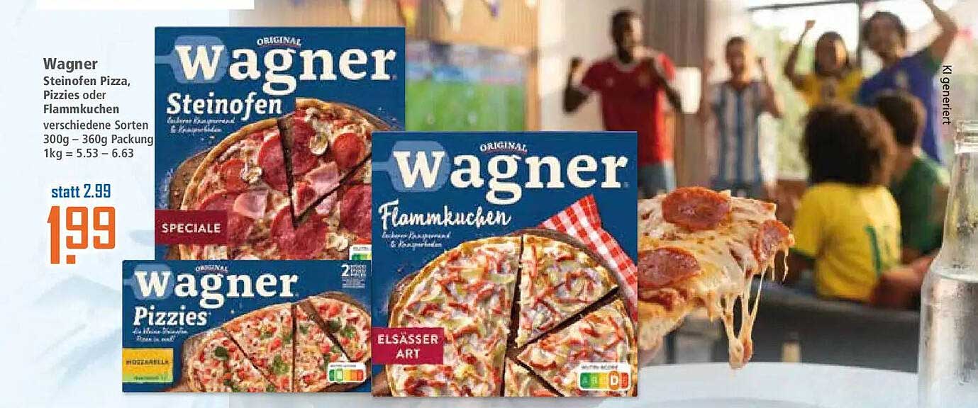 Wagner Steinofen Pizza, Pizzies oder Flammkuchen verschiedene Sorten 300g – 360g Packung