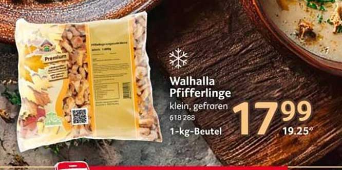 Walhalla Pfifferlinge klein, gefroren 1-kg-Beutel