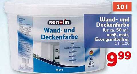 Wand- und Deckenfarbe