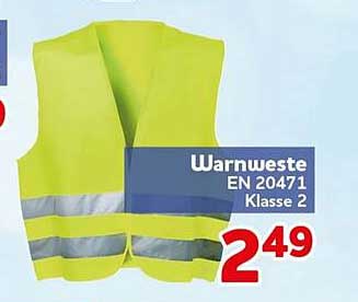 Warnweste EN 20471 Klasse 2