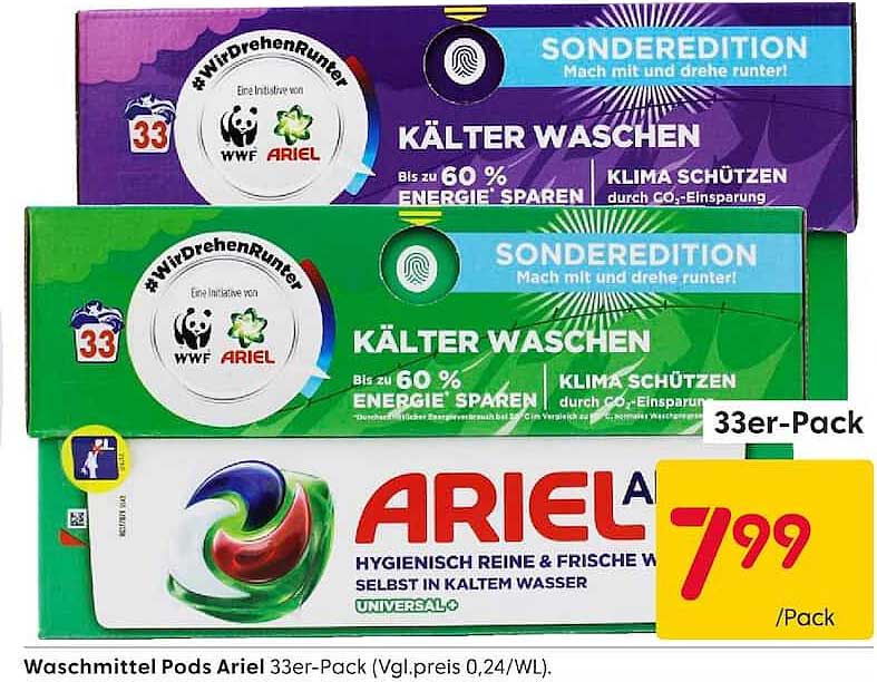 Waschmittel Pods Ariel 33er-Pack