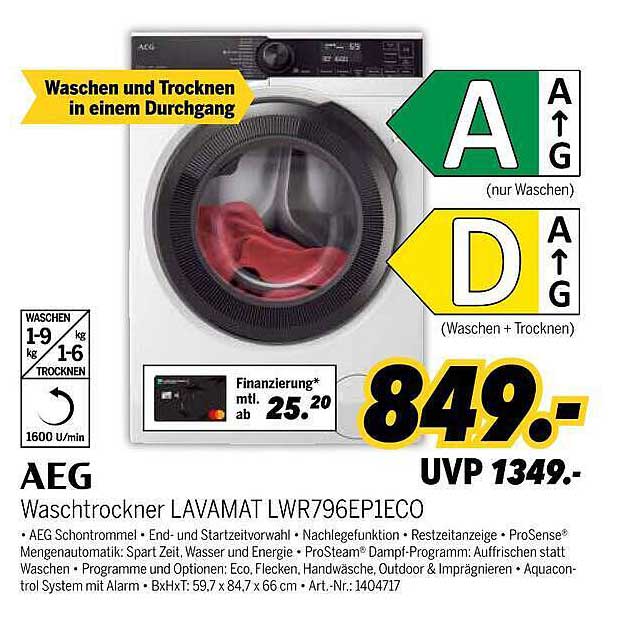 Waschtrockner LAVAMAT LWR796EP1EC0