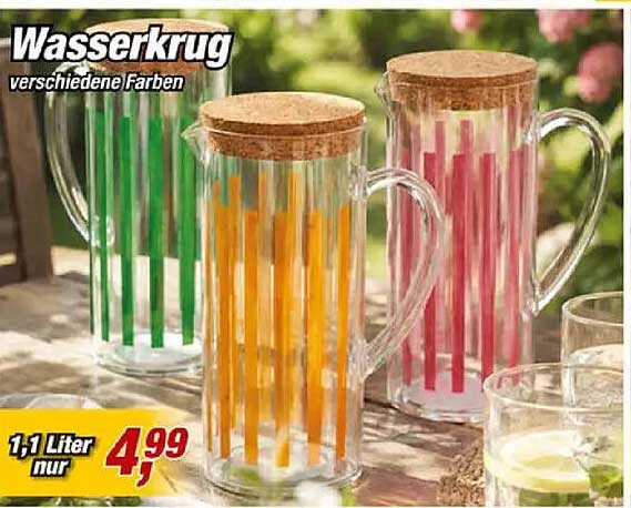 Wasserkrug verschiedene Farben