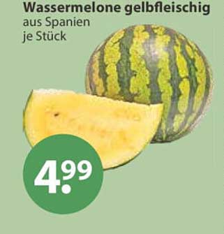 Wassermelone gelbfleischig aus Spanien je Stück
