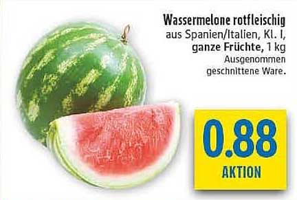 Wassermelone rotfleischig