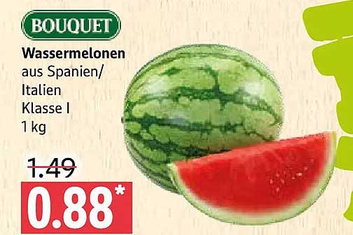 Wassermelonen aus Spanien/Italien Klasse I 1 kg
