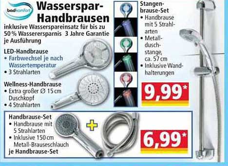 Wasserspar-Handbrausen
