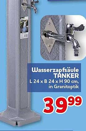 Wasserzapfsäule TANKER L 24 x B 24 x H 90 cm, in Granitoptik