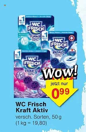 WC Frisch Kraft Aktiv verschn. Sorten, 50 g (1 kg = 19,80)