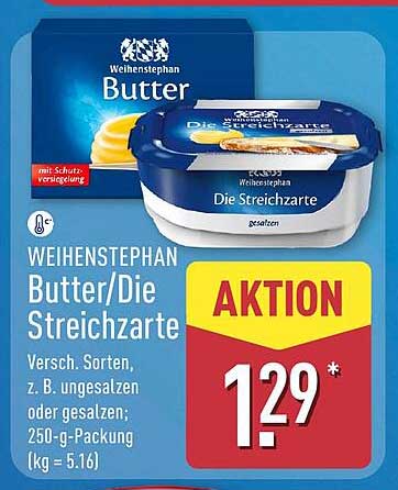 WEIHENSTEPHAN Butter/Die Streichzarte