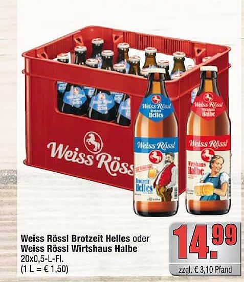 Weiss Rössl Brotzeit Helles oder Weiss Rössl Wirtshaus Halbe 20x0,5-L-Fl.