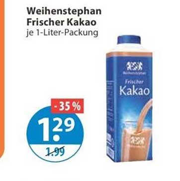 Weißenstephan Frischer Kakao je 1-Liter-Packung
