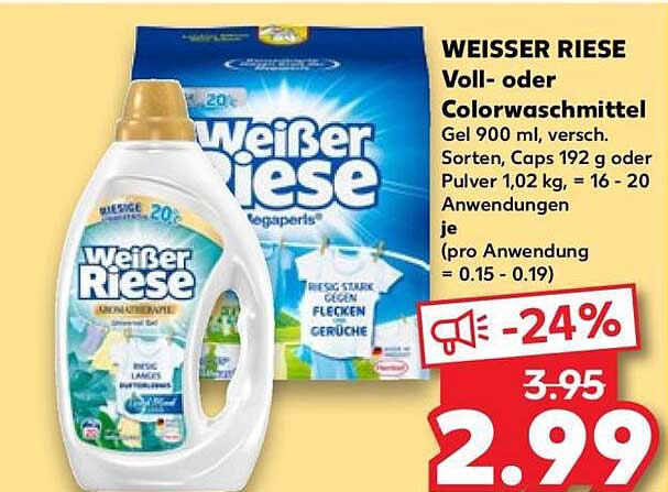 WEISSER RIESE Voll- oder Colorwaschmittel