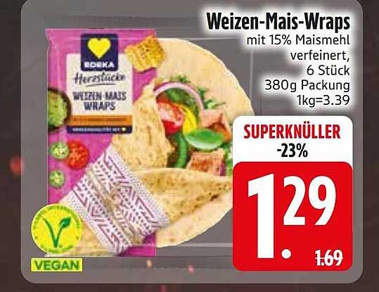 Weizen-Mais-Wraps