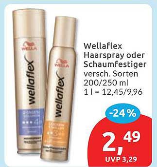 Wellaflex Haarspray oder Schaumfestiger versch. Sorten 200/250 ml 1 l = 12,45/9,96