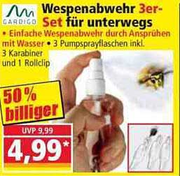 Wespenabwehr 3er-Set für unterwegs