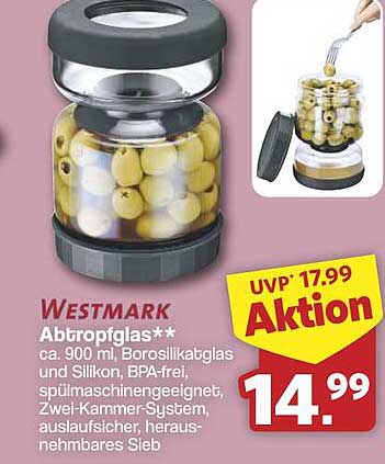 Westmark Abtropfglas**