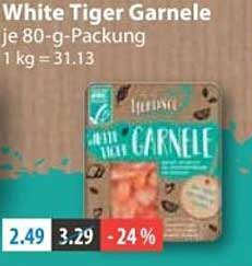 White Tiger Garnele je 80-g-Packung