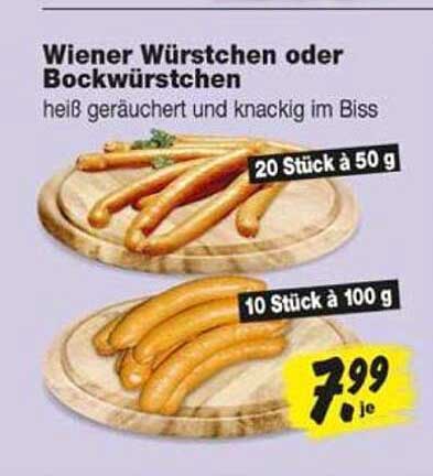 Wiener Würstchen oder Bockwürstchen