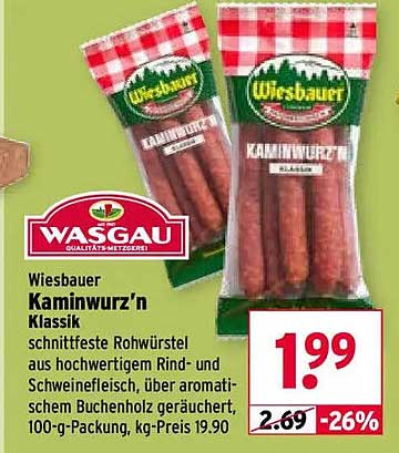 Wieshauer Kaminwurz'n Klassik