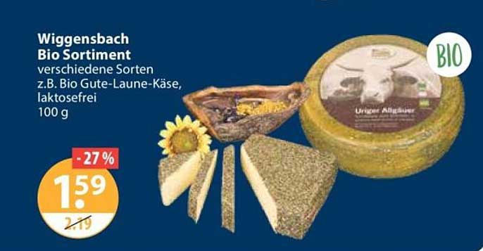Wiggensbach Bio Sortiment verschiedene Sorten z.B. Bio Gute-Laune-Käse, laktosefrei 100 g