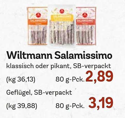 Wiltmann Salamissimo Klassisch oder pikant, SB-verpackt