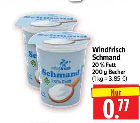 Windfrisch Schmand 20 % Fett 200 g Becher