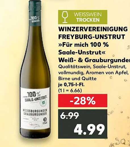 WINZERVEREINIGUNG FREYBURG-UNSTRU T »Für mich 100 % Saale-Unstrut« Weiß- & Grauburgunder
