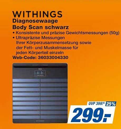 WITHINGS Diagnosewaage Body Scan schwarz