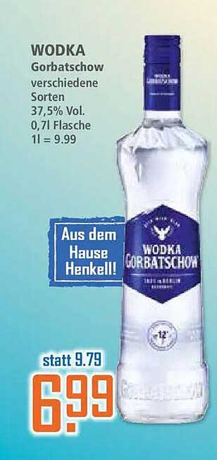 WODKA Gorbatschow verschiedene Sorten 37,5% Vol. 0,7l Flasche 1l = 9.99