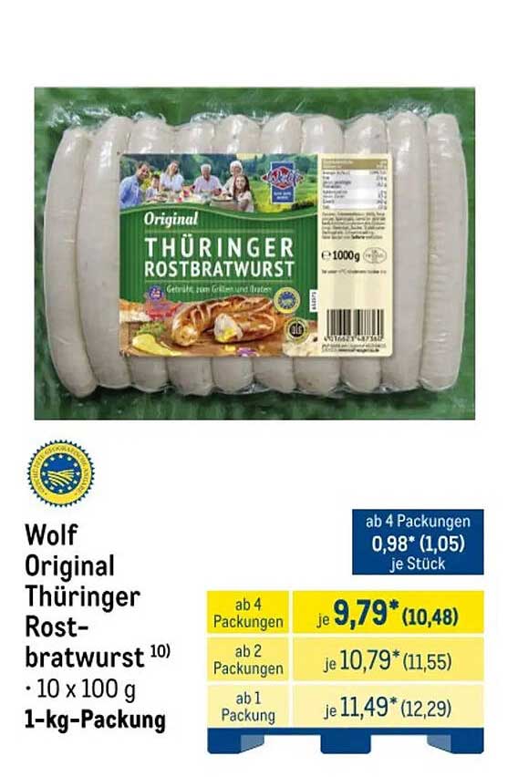 Wolf Original Thüringer Rostbratwurst