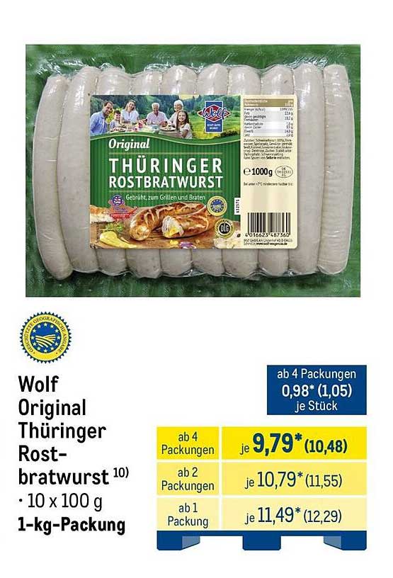 Wolf Original Thüringer Rostbratwurst