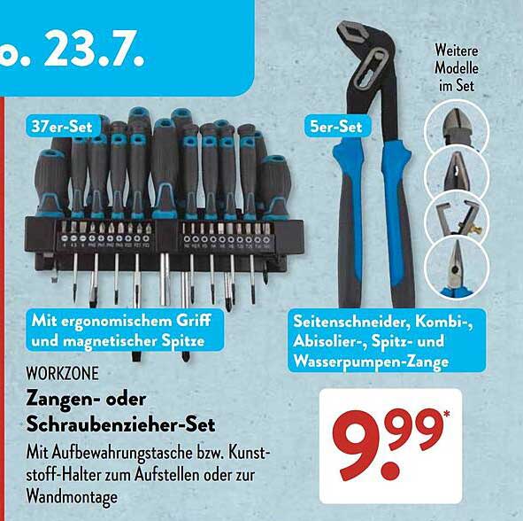 WORKZONE Zangen- oder Schraubenzieher-Set