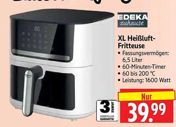 XL Heißluft-Fritteuse