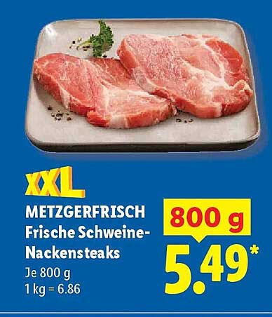 XXL METZGERFRISCH Frische Schweine-Nackensteaks