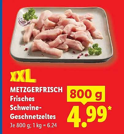 XXL METZGERFRISCH Frisches Schweine-Geschnetzeltes