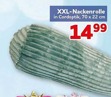 XXL-Nackenrolle in Cordoptik, 70 x 22 cm