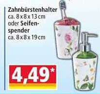 Zahnbürstenhalter ca. 8x8 x 13 cm und Seifenspender ca. 8 x 8 x 19 cm
