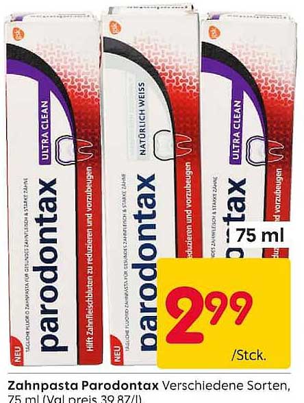 Zahnpasta Parodontax Verschiedene Sorten, 75 ml