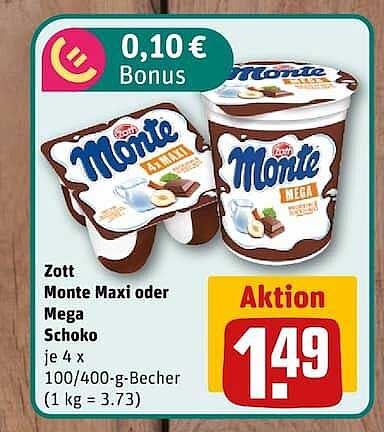 Zott Monte Maxi oder Mega Schoko