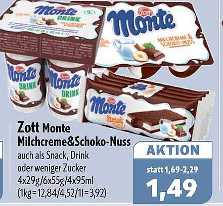 Zott Monte Milcreme&Schoko-Nuss