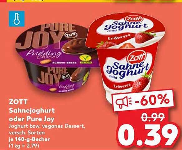 ZOTT Sahnejoghurt oder Pure Joy