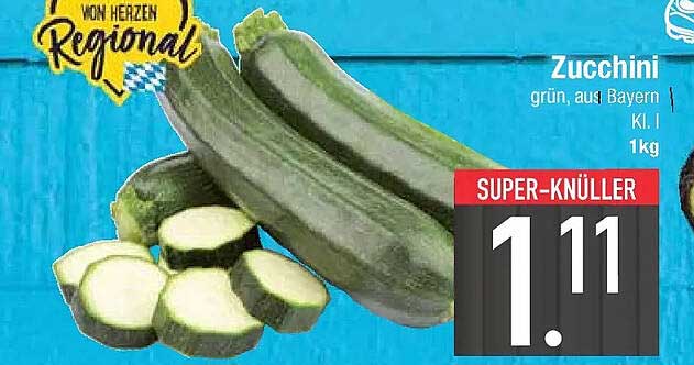 Zucchini grün, aus Bayern Kl. I 1kg