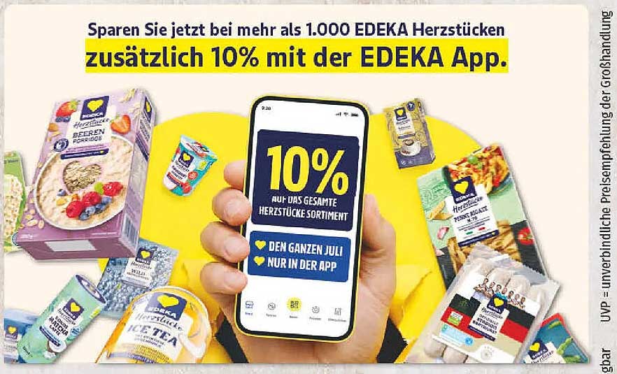 zusätzlich 10% mit der EDEKA App.